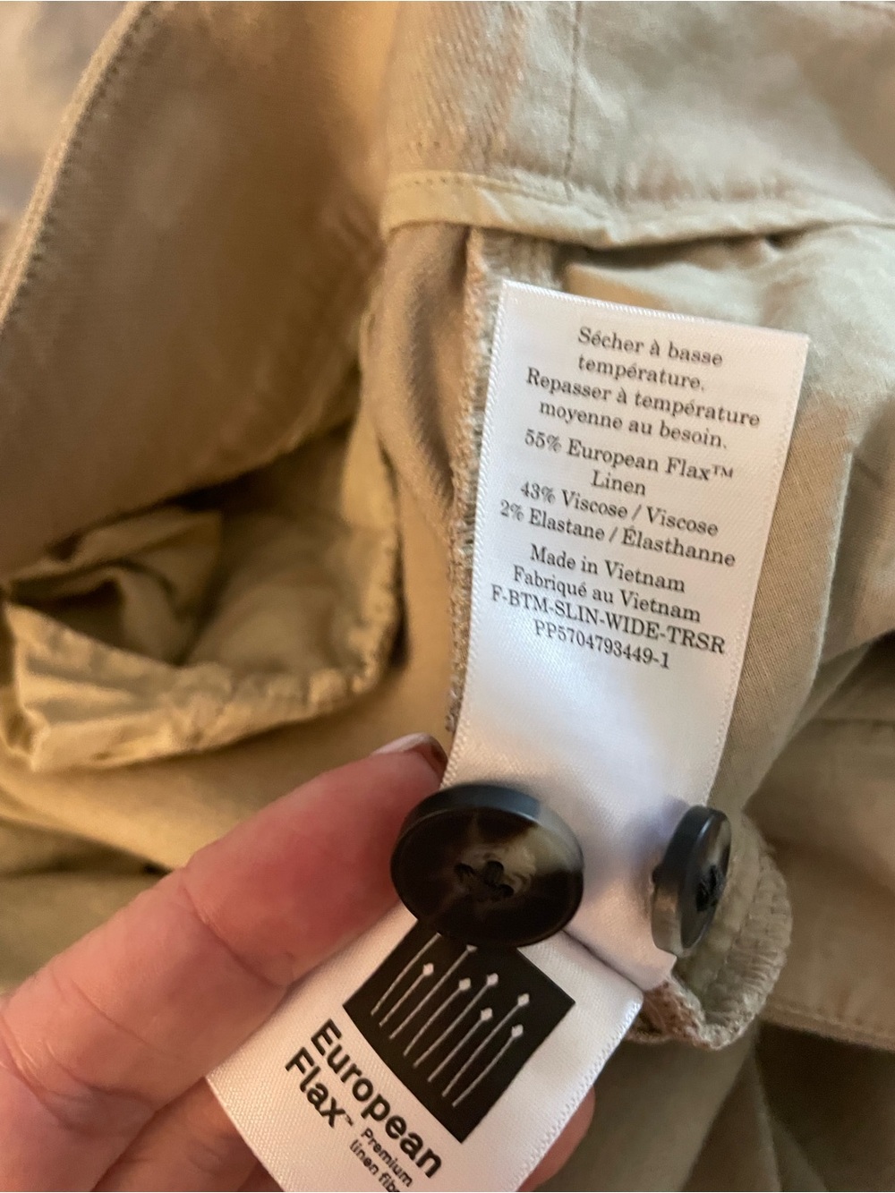 Everlane Linen Trousers Khaki Size 6 - Picture 4 of 10